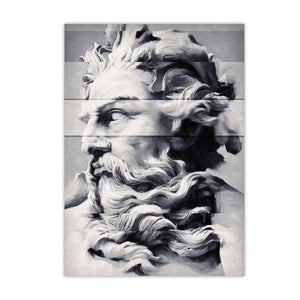 Zeus the king of gods and Poseidon Classical Sculpture Art Painting Canvas Print