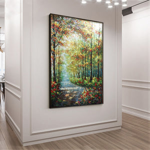 Graffiti Art Painting Abstract Spring Forest Scene Landscape Canvas Prints