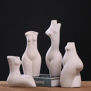 Home Ceramic Body Shape Art Vase Living Room